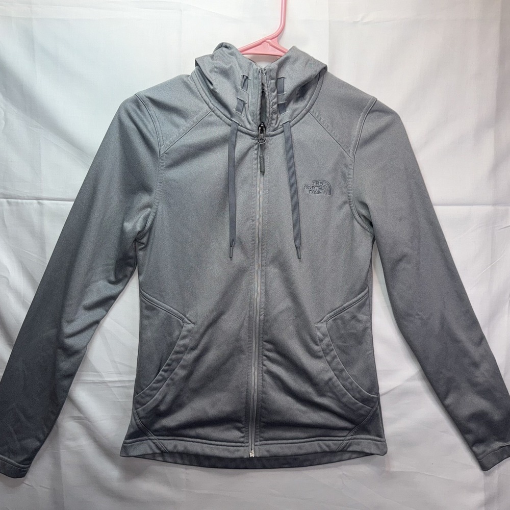 The North Face Women's XS Gray Full Zip Hooded Jacket Outdoor Hiking Travel